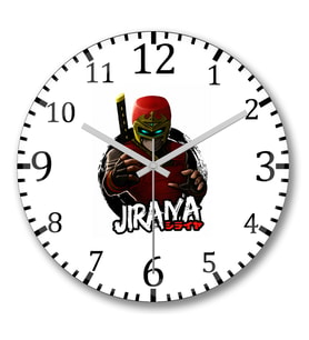Ninja Jiraya Duvar Saati Bombeli Gercek Cam