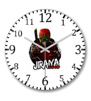 Ninja Jiraya Duvar Saati Bombeli Gercek Cam