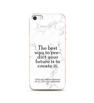 Iphone 5 Beyaz Mermer Söz Tasarımlı Telefon Kılıfı