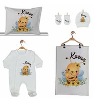 Pia Baby GL 2015 İsme Özel Arılı Beşli Tulum Set