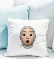Emoji Kız Tesettürlü Stiker Yastığı