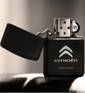 BK Gift Kişiye Özel Citroen Benzinli Siyah Metal Çakmak