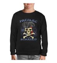 All Seas Pirate Kurukafa Siyah Çocuk Sweatshirt