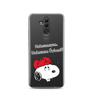 Snoopy Tasarımlı Süper Şeffaf Silikon Telefon Kılıfı Huawei Mate 20 Lite 
