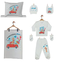 Pia Baby GL 1902-06 İsme Özel Yastık Battaniye Zıbın Set