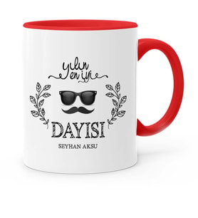 BK Gift Kişiye Özel Yılın En İyi Dayısı Kırmızı Kupa Bardak