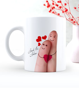 BK Gift Kişiye Özel Sevgililer Günü Temalı Beyaz Kupa Bardak - 86