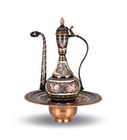 Gül Çiçek Bakır İbrik 50 cm