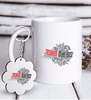 BK Gift Kişiye Özel Mesleki Tasarım Mühendisi Beyaz Kupa ve Anahtarlık Hediye Seti (Model 1)