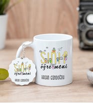 Sınıf Öğretmeni Beyaz Kupa Bardak Ve Anahtarlık Set