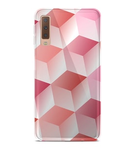 Kılıfland Samsung Galaxy A7 2018 Kılıf Silikon Resimli Kapak 3D Cube Stok 368