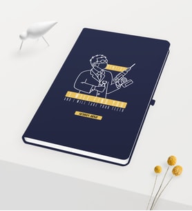 BK Gift Kişiye Özel Diş Hekimi Temalı Lacivert Defter - 4