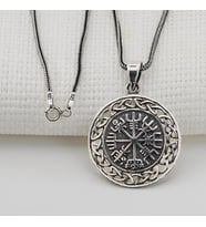 Vegvisir Pusulası Denizci Gümüş Kolye