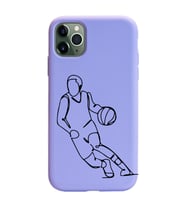 Iphone 11 Pro Max Çizgi Tasarımlı Mor Lansman Telefon Kılıfı