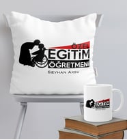 BK Gift Kişiye Özel Özel Eğitim Öğretmeni Temalı Yastık Kupa Seti - 1