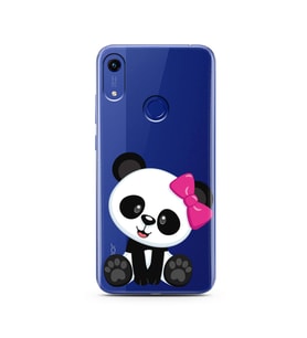 Panda Tasarımlı Süper Şeffaf Silikon Telefon Kılıfı Huawei Honor 8A