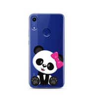 Panda Tasarımlı Süper Şeffaf Silikon Telefon Kılıfı Huawei Honor 8A
