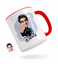 BK Gift Kişiye Özel Matrix Neo Karikatürlü Kırmızı Kupa Bardak-1