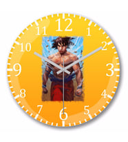 Goku Duvar Saati Bombeli Gercek Cam