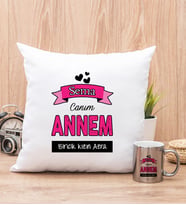 Canım Annem Yastık ve Silver Kupa Bardak
