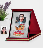 BK Gift Kişiye Özel Bayan Öğretmen Karikatürlü Kırmızı Plaket  2
