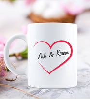 BK Gift Kişiye Özel Aşk Beyaz Kupa Bardak