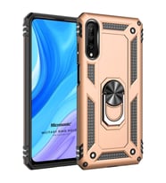 Microsonic Huawei Y9S Kılıf Military Ring Holder Gold