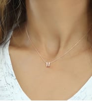 925 Ayar Harf Gümüş Kolye