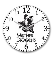 Mother of Dragons Duvar Saati Bombeli Gercek Cam