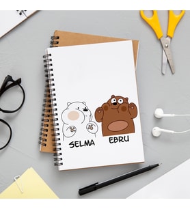 We Bare Bears Arkadaş Defteri Kişiye Özel
