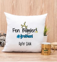 Fen Bilimleri Öğretmeni Yastık ve Gold Kupa Bardak