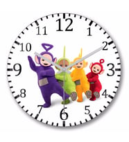 The Teletubbies    Duvar Saati Bombeli   Gercek   Cam