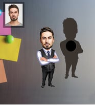 Kişiye Özel Öğretmen Karikatürlü Ahşap Magnet Bay-12