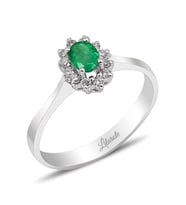 0.15 Ct Pırlantalı Zümrüt Yüzük