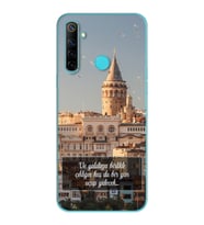 Galata Tasarımlı Süper Şeffaf Silikon Telefon Kılıfı Oppo Realmi 6i