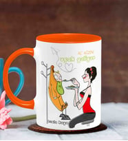 BK Gift Kişiye Özel Anneler Günü Temalı Turuncu Kupa Bardak T9