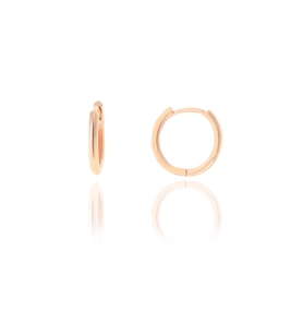 Söğütlü Silver Gümüş  rose 14 mm halka küpe