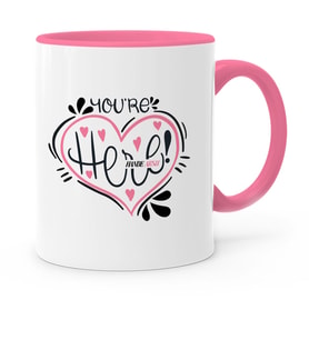 BK Gift Kişiye Özel Kalbimdesin Pembe Kupa Bardak  1