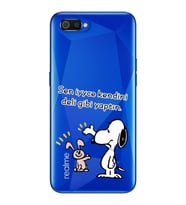 Snoopy Tasarımlı Süper Şeffaf Silikon Telefon Kılıfı Oppo Realmi C2