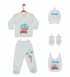 Pia Baby GL 1902-05 İsme Özel Beşli Zıbın Set