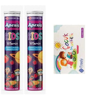 APEXİS KİDS SAMBUCUS+C VİTAMİNİ+D3 ViTAMİNİ+ÇİNKO EFERVESAN TB 2 ADET(HEDİYE 10 ADET ÇOCUK MASKE)