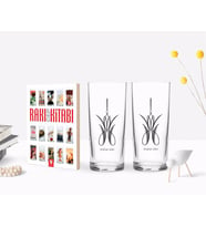 BK Gift Kişiye Özel Renkli Baskılı İsimli İkili Rakı Bardağı ve Rakı Cep Kitabı Hediye Seti-117 (Model 1)