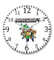 Minecraf Mınecraf Duvar Saati Bombeli Gercek Cam