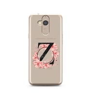 Pembe Çiçekli Harf Tasarım Süper Şeffaf Silikon Telefon Kılıfı General Mobile GM