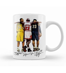Lebron James Kobe Bryant Michael Jordan Kupa Bardak Porselen