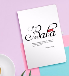 BK Gift Kişiye Özel Mânâ Baba Beyaz Defter