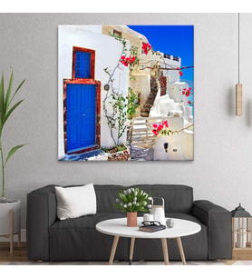Arty Tablo Çiçekler, Santorini Tablo (Karışık)