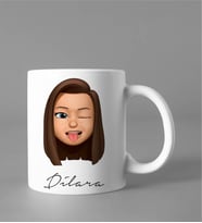 Emoji Kız Stiker Kupası Kişiye Özel