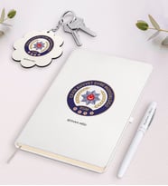 BK Gift Kişiye Özel Çevik Kuvvet Beyaz Defter Kalem Ve Anahtarlık Hediye Seti-2 (Model 1)