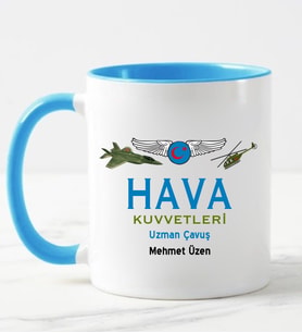 Hava Kuvvetleri Uzman Çavuş Kupa Bardağı Mavi